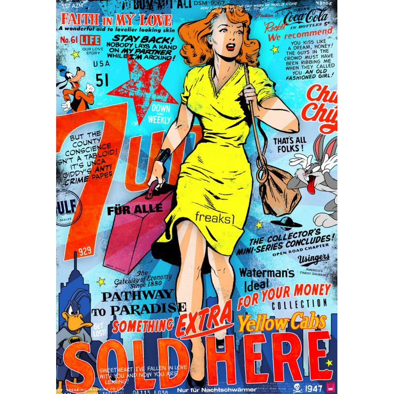Yellow Girl Popart by mr.grossart Yellow Girl Popart by mr.grossart